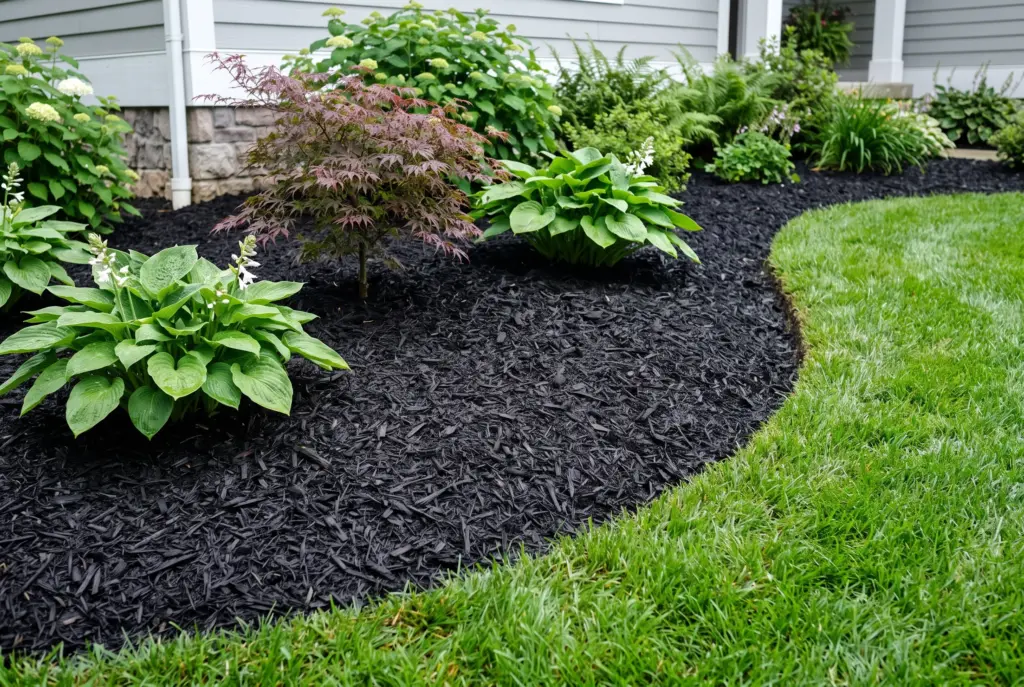 Black Shredded Mulch Delivery in Minneapolis, MN