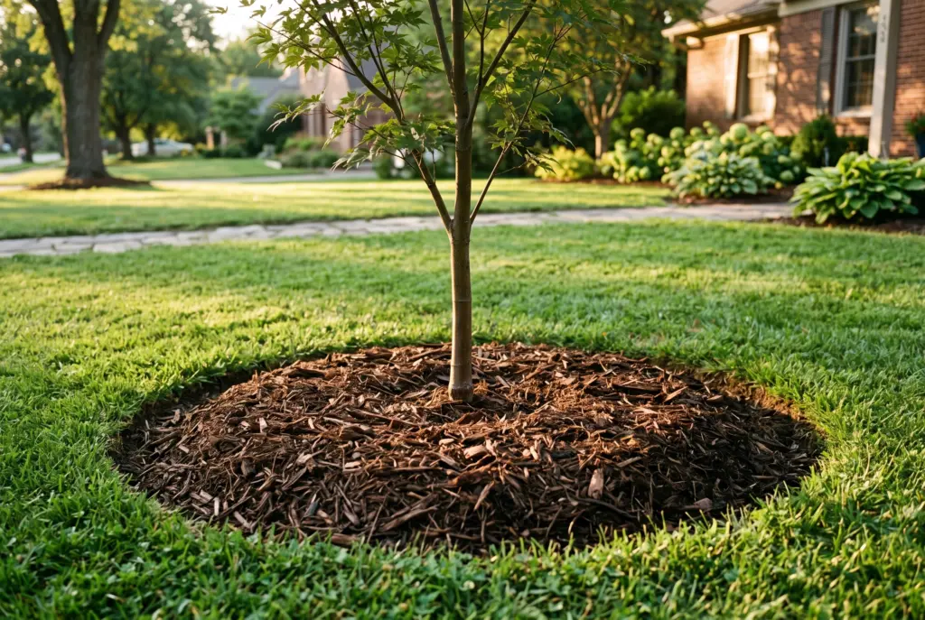 Brown Shredded Mulch Delivery in Minneapolis, MN